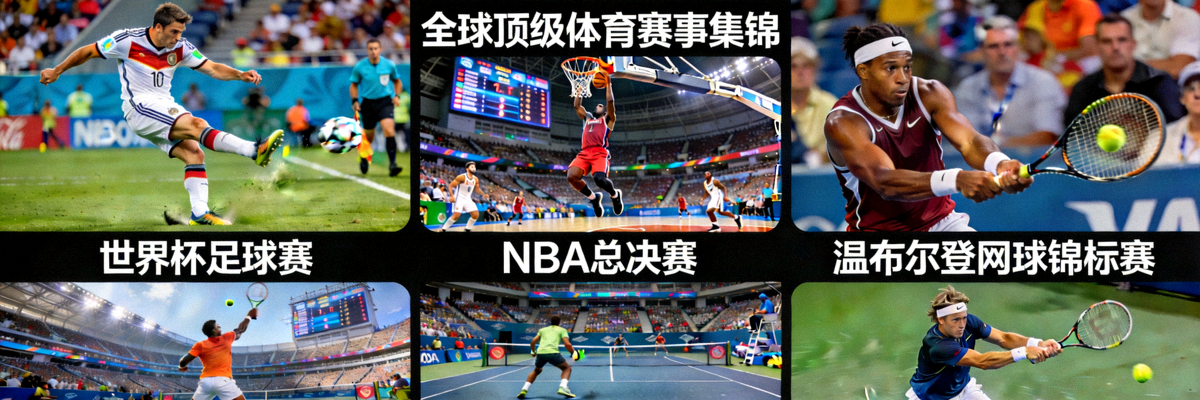 全球顶级体育赛事集锦，包括足球、篮球、网球等多项赛事精彩瞬间